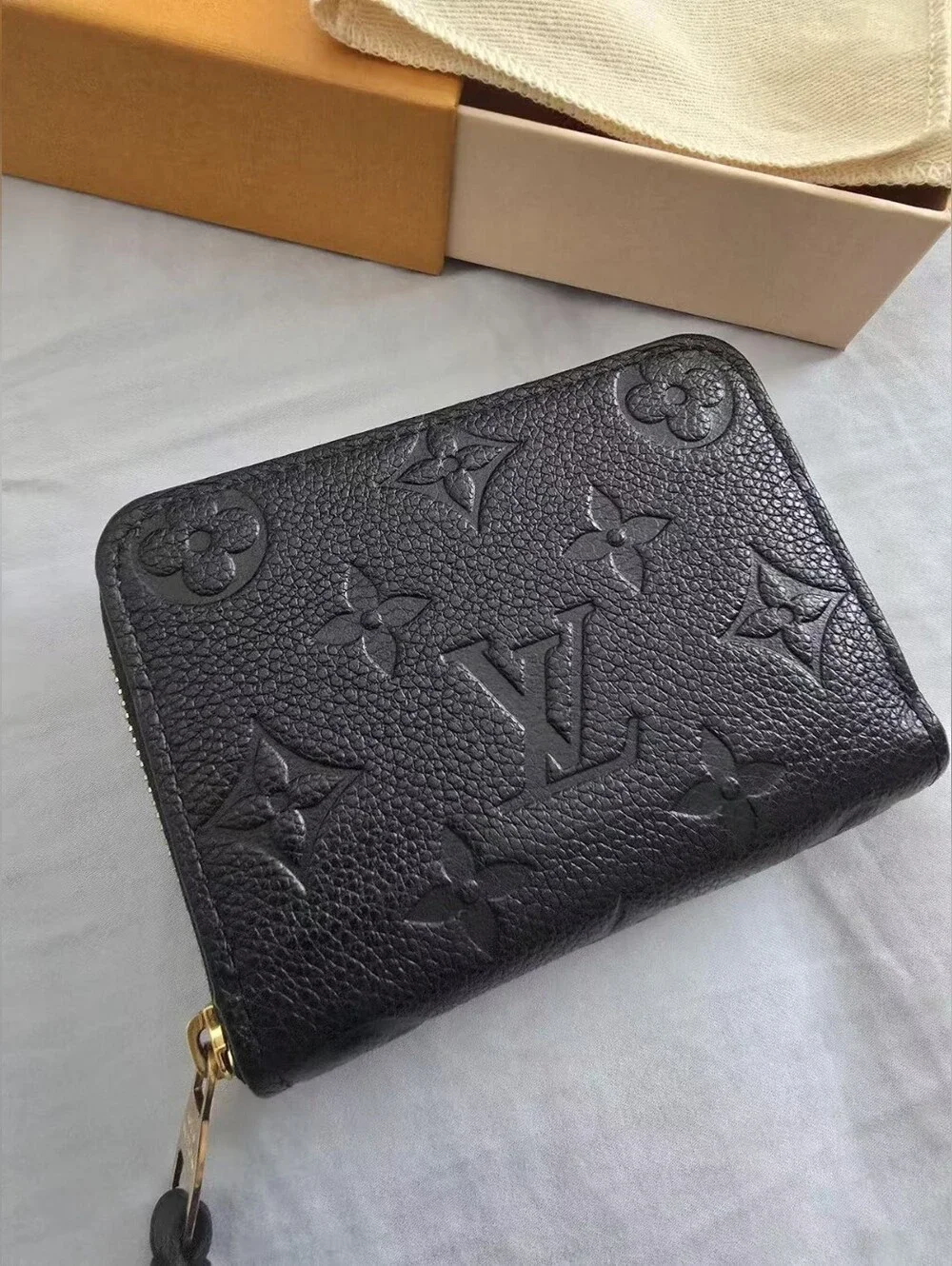 Louis Vuitton Black Zippy Coin Purse Wallet